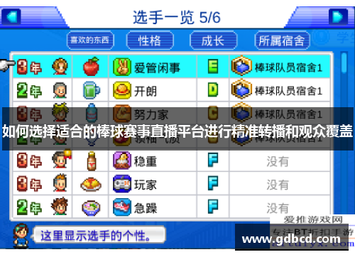 如何选择适合的棒球赛事直播平台进行精准转播和观众覆盖